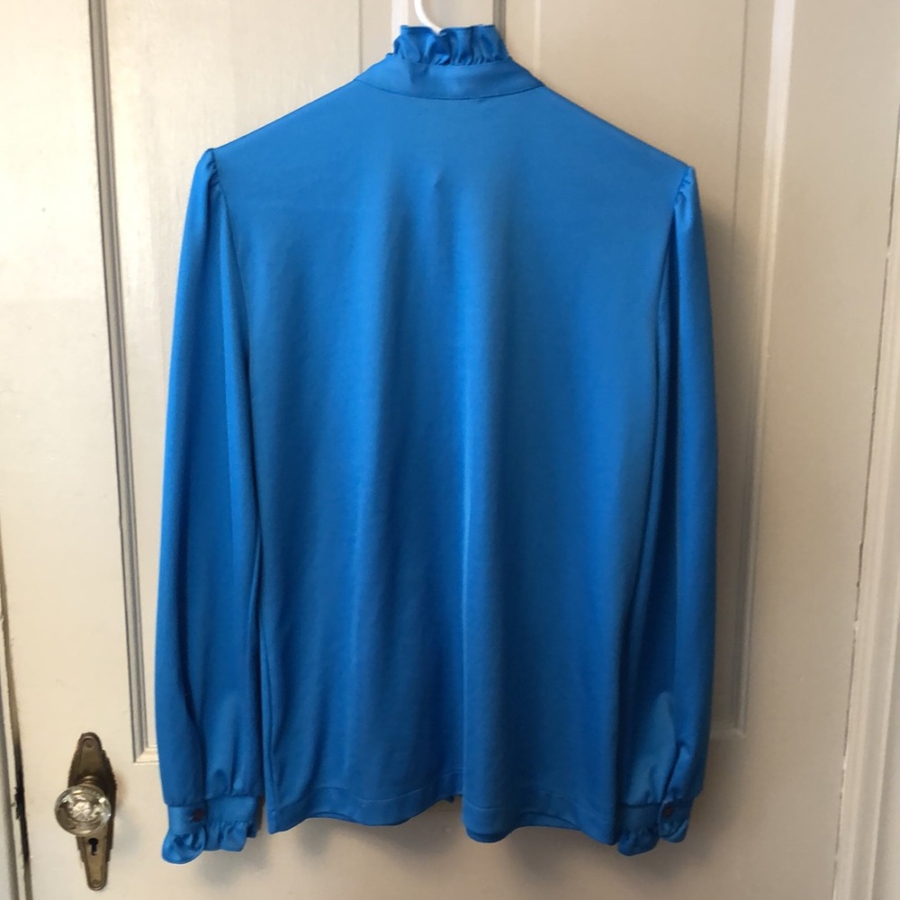 Vintage Polyester Ruffle Blouse. - Picture 7 of 7